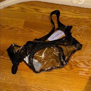 Madden Girl Black Clear Crossbody Bag